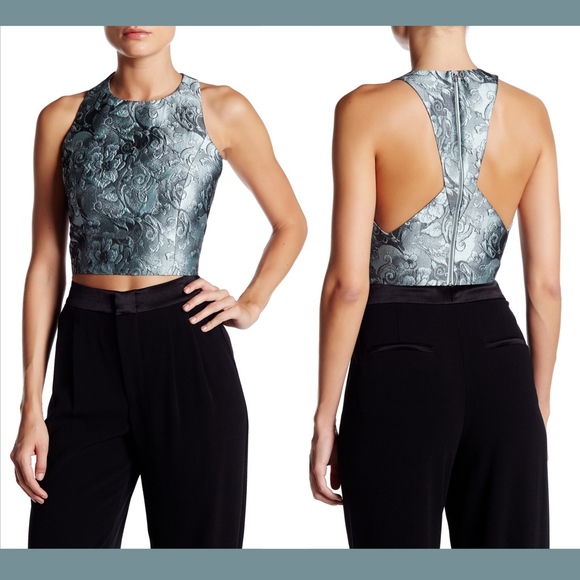 Alice + Olivia Tops - NWT alice + olivia Farrah Geometric Cropped Top 8